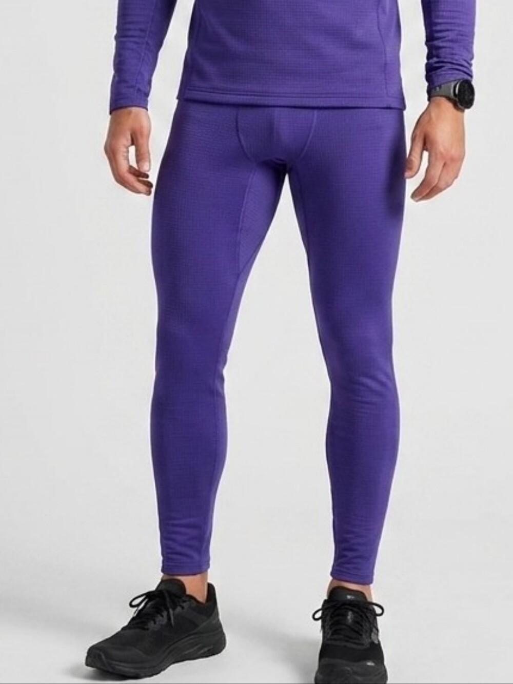 Mountain Equipment Purple Fleece Lined Thermal Leggings Men's Size Small Stretch
